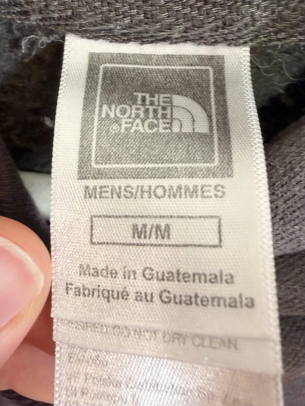 The North Face Sweatshirt Gray Hoodie Yellow Logo Heavy Outdoor Pullover Men M